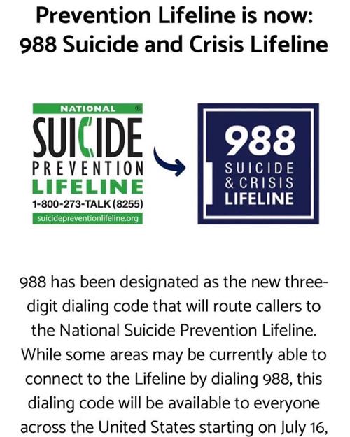 988 Suicide Prevention